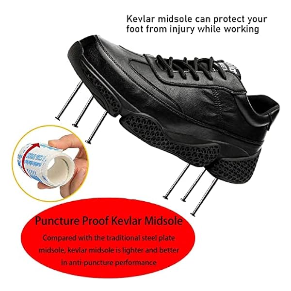 Lichtgewicht Werkschoenen Met Stalen Neus,Voor Wandelen, Outdoor-Gebruik, Op De Bouwplaats, Op Het Werk, Ook Als Wandelschoenen Voor Buiten,▁